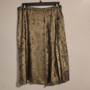 Halston Heritage Shimmering Gold  Skirt
